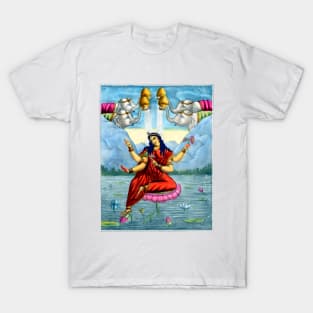 Goddess Kamalatmika Kamala Lakshmi 1880 Elephants Lotus T-Shirt